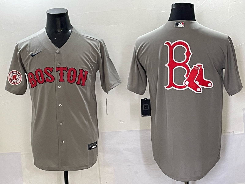 Men Boston Red Sox blank grey 2025 Nike MLB Jersey 04->oakland athletics->MLB Jersey